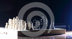 Chess game. abstract composition of chess figures