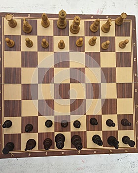 Chess game. abstract composition of chess figures