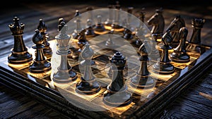 Chess Game Board Strategy and Tactics.