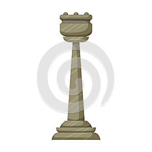 Chess game cartoon vector icon.Cartoon vector illustration of gueen. Isolated illustration of chess game icon on white