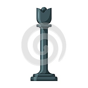 Chess game cartoon vector icon.Cartoon vector illustration of gueen. Isolated illustration of chess game icon on white