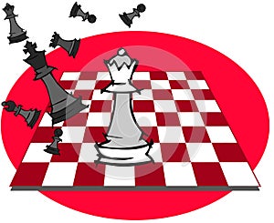 Chess Game, Checkmate Cartoon