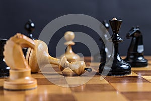 Chess king is checkmated photo