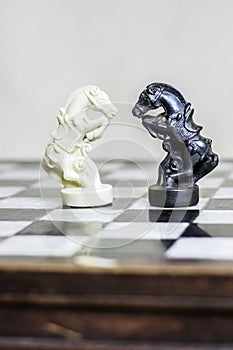 Chess game, close up.