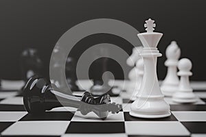 Chess game competition business concept , Business competition concept