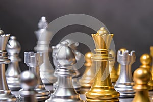 Chess game competition business concept , Business competition concept Fighting and confronting problems