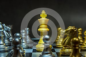 Chess game competition business concept , Business competition concept Fighting and confronting problems