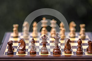 Chess game out of olive wood, including figures. Unique Wood Chess Set, Pieces, Chessboard & Storage