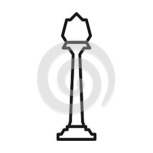 Chess game outline vector icon.Outline vector illustration of gueen. Isolated illustration of chess game icon on white