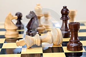 Chess king is checkmated