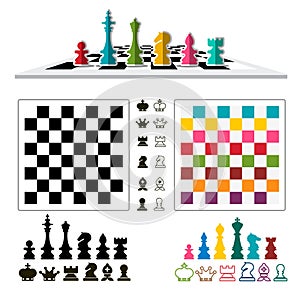 Chess Game Set with Pieces and Chessboards