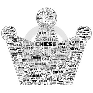 Chess Game Shapes Text Words Abstract Background Illustration