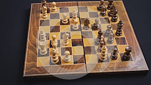 Chess game stop motion -strategic planning concept.