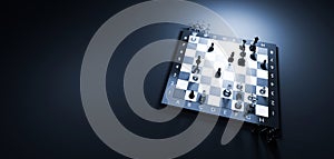 Chess game. Strategic desicion making. Plan and competition