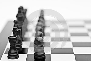 Chess game of strategy business concept