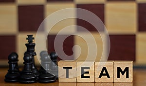 Chess Game with Team Tiles Black background