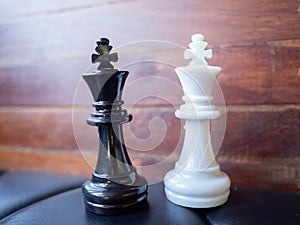 Chess game to demonstrate the business strategy. The competition in the world market. To find out the best solution to get to the