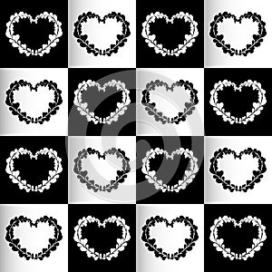 Chess hearts seamless background