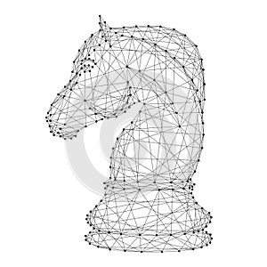 Šach kôň obrázok abstraktné čierny linka 
