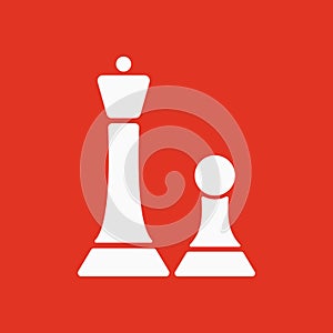 The chess icon. Game symbol. Flat
