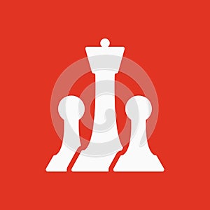 The chess icon. Game symbol. Flat