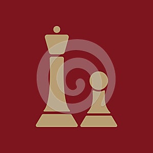 The chess icon. Game symbol. Flat