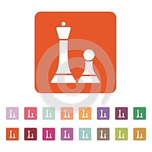 The chess icon. Game symbol. Flat