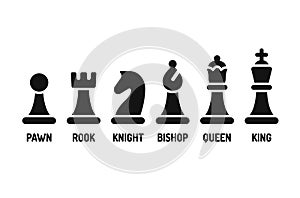 Chess icons set