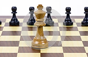 Chess king against pawns