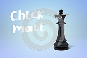 Chess king piece with 'Checkmate' text