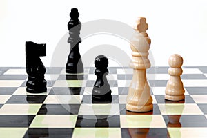 Chess, king under attack