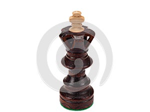 A chess king on a white background