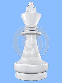 Chess king white down photo