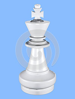 Chess king white front view
