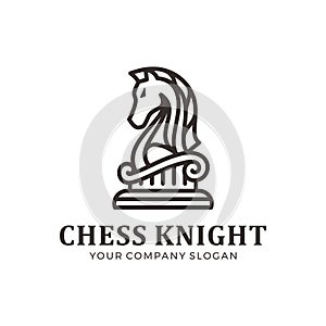 Chess knight logo, horse logo