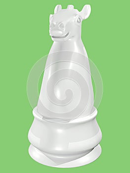 Chess knight white front