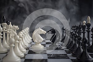 Chess knights head to head