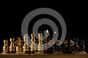 Chess is logic Board game with special pieces on a 64-cell Board for two opponents, combining elements of art in terms of chess