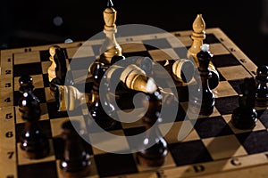 Chess is logic Board game with special pieces on a 64-cell Board for two opponents, combining elements of art in terms of chess