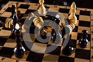 Chess is logic Board game with special pieces on a 64-cell Board for two opponents, combining elements of art in terms of chess