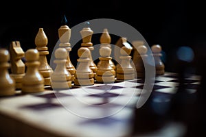 Chess is logic Board game with special pieces on a 64-cell Board for two opponents, combining elements of art in terms of chess