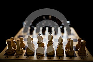 Chess is a logic Board game with special pieces on a 64-cell Board for two opponents, combining elements of art in terms of chess