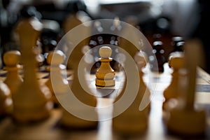 Chess is a logic Board game with special pieces on a 64-cell Board for two opponents, combining elements of art in terms of chess