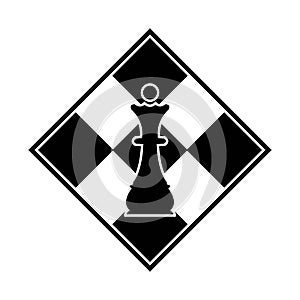 chess logo icon vector