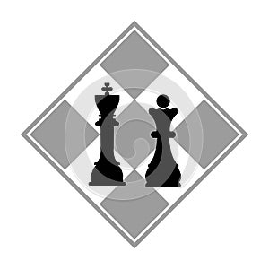 chess logo icon vector
