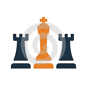Chess, management, official, planning icon. Simple vector design