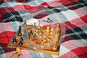 Chess on a mat