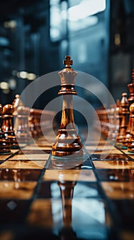 Chess, a metaphor for a businessmans game plan, strategy, and tactical prowess