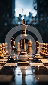 Chess, a metaphor for a businessmans game plan, strategy, and tactical prowess