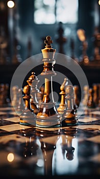 Chess, a metaphor for a businessmans game plan, strategy, and tactical prowess